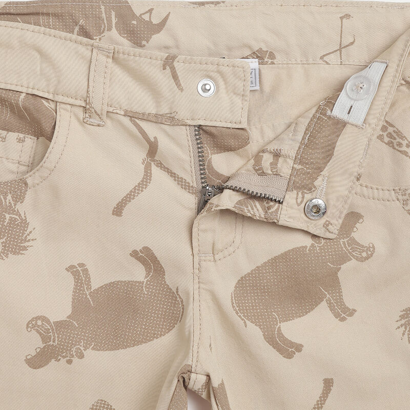 Boys Medium Natural Printed Shorts image number 3